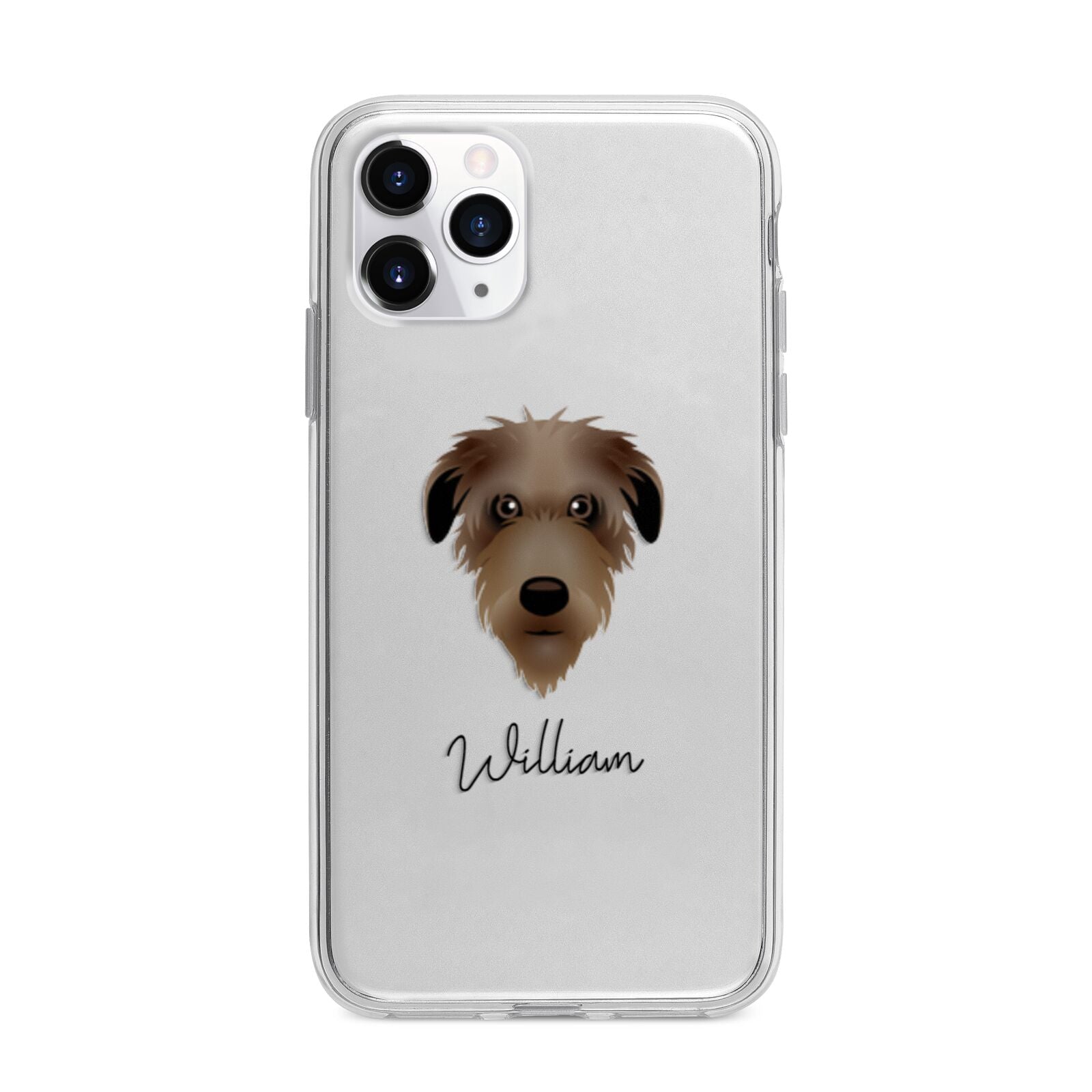 Deerhound Personalised Apple iPhone 11 Pro in Silver with Bumper Case