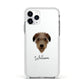 Deerhound Personalised Apple iPhone 11 Pro in Silver with White Impact Case