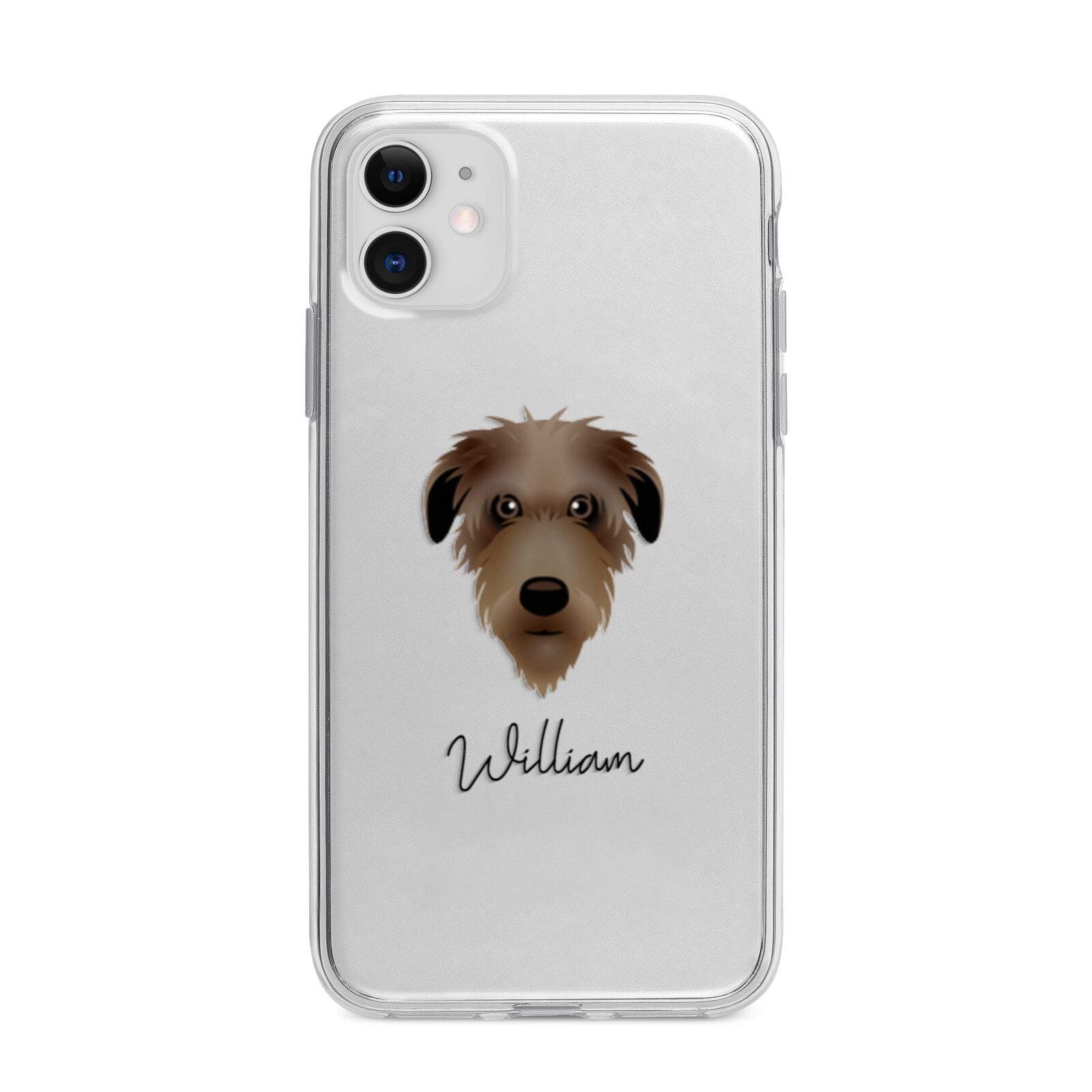 Deerhound Personalised Apple iPhone 11 in White with Bumper Case
