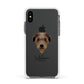 Deerhound Personalised Apple iPhone Xs Impact Case White Edge on Black Phone
