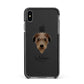 Deerhound Personalised Apple iPhone Xs Max Impact Case Black Edge on Black Phone