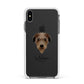 Deerhound Personalised Apple iPhone Xs Max Impact Case White Edge on Black Phone