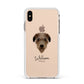 Deerhound Personalised Apple iPhone Xs Max Impact Case White Edge on Gold Phone