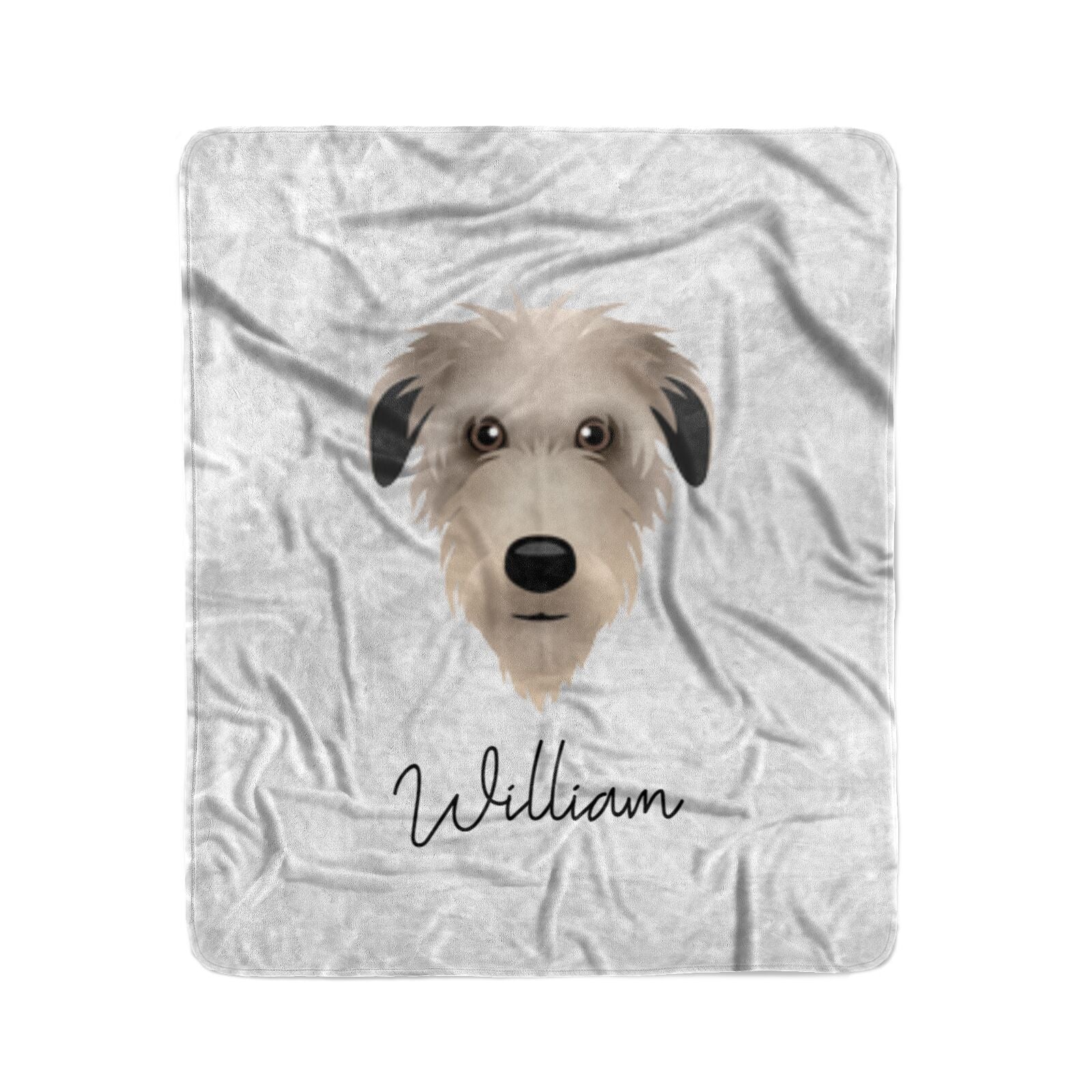 Deerhound Personalised Medium Fleece Blanket