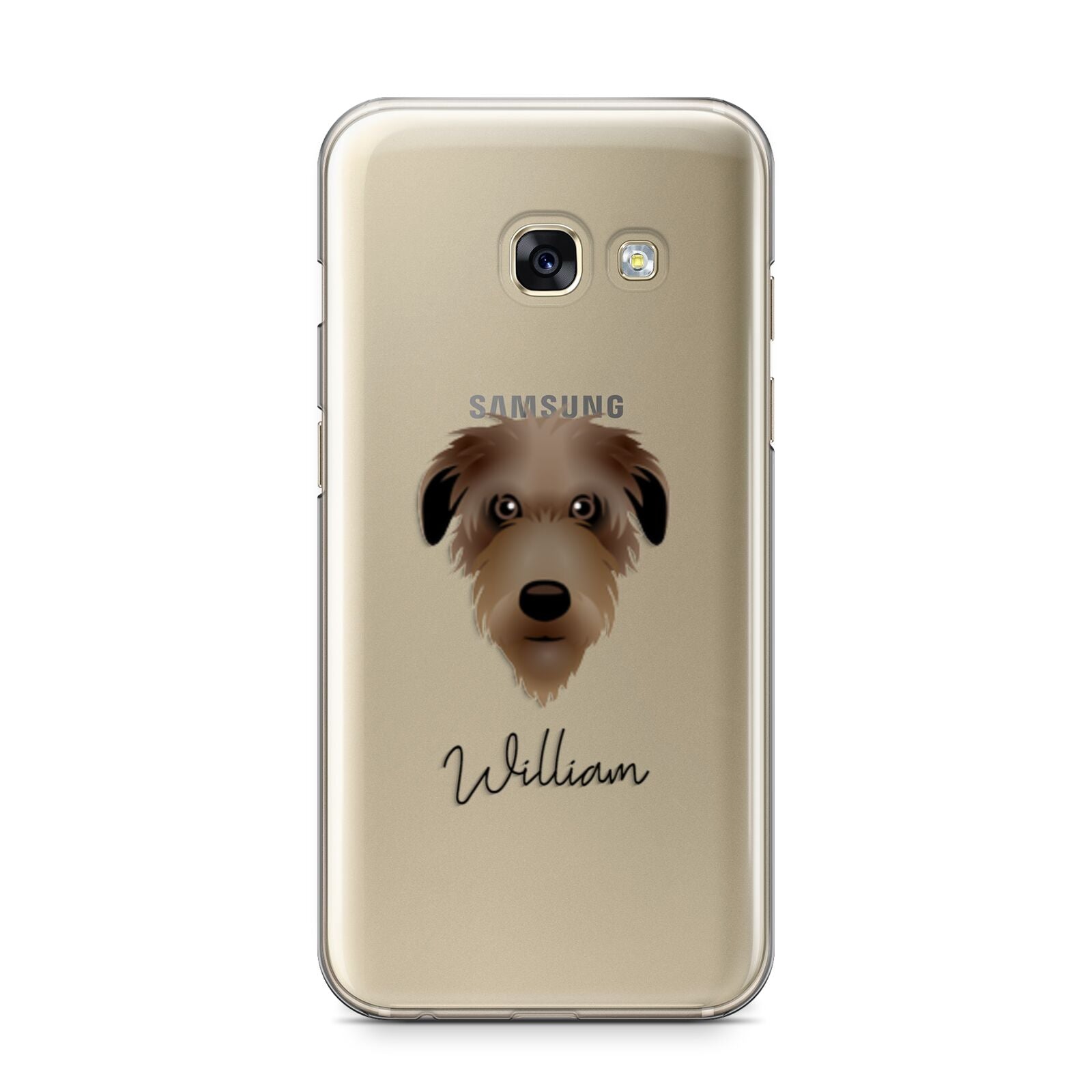 Deerhound Personalised Samsung Galaxy A3 2017 Case on gold phone