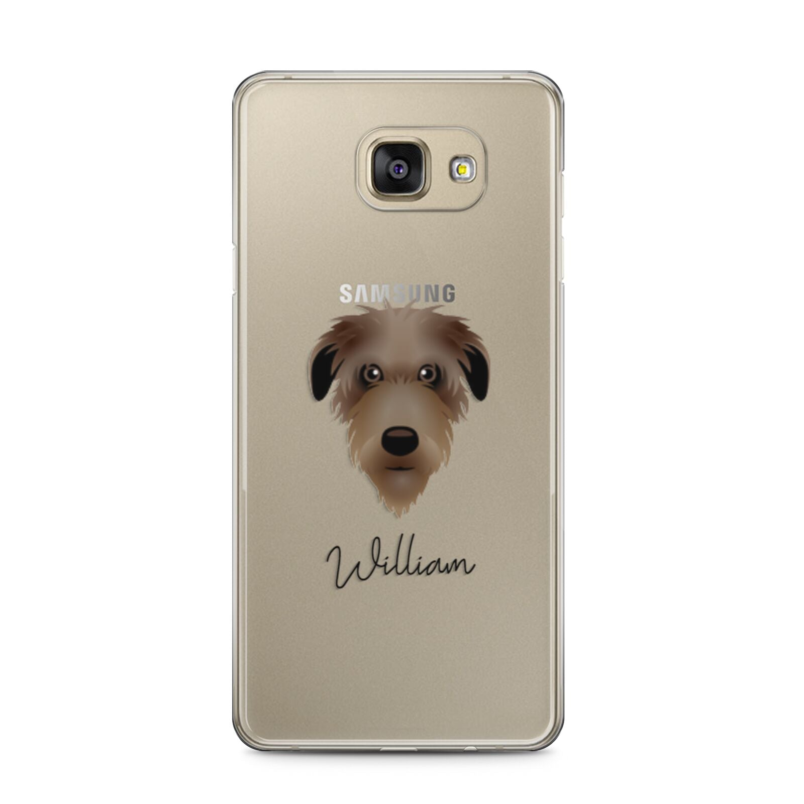 Deerhound Personalised Samsung Galaxy A5 2016 Case on gold phone