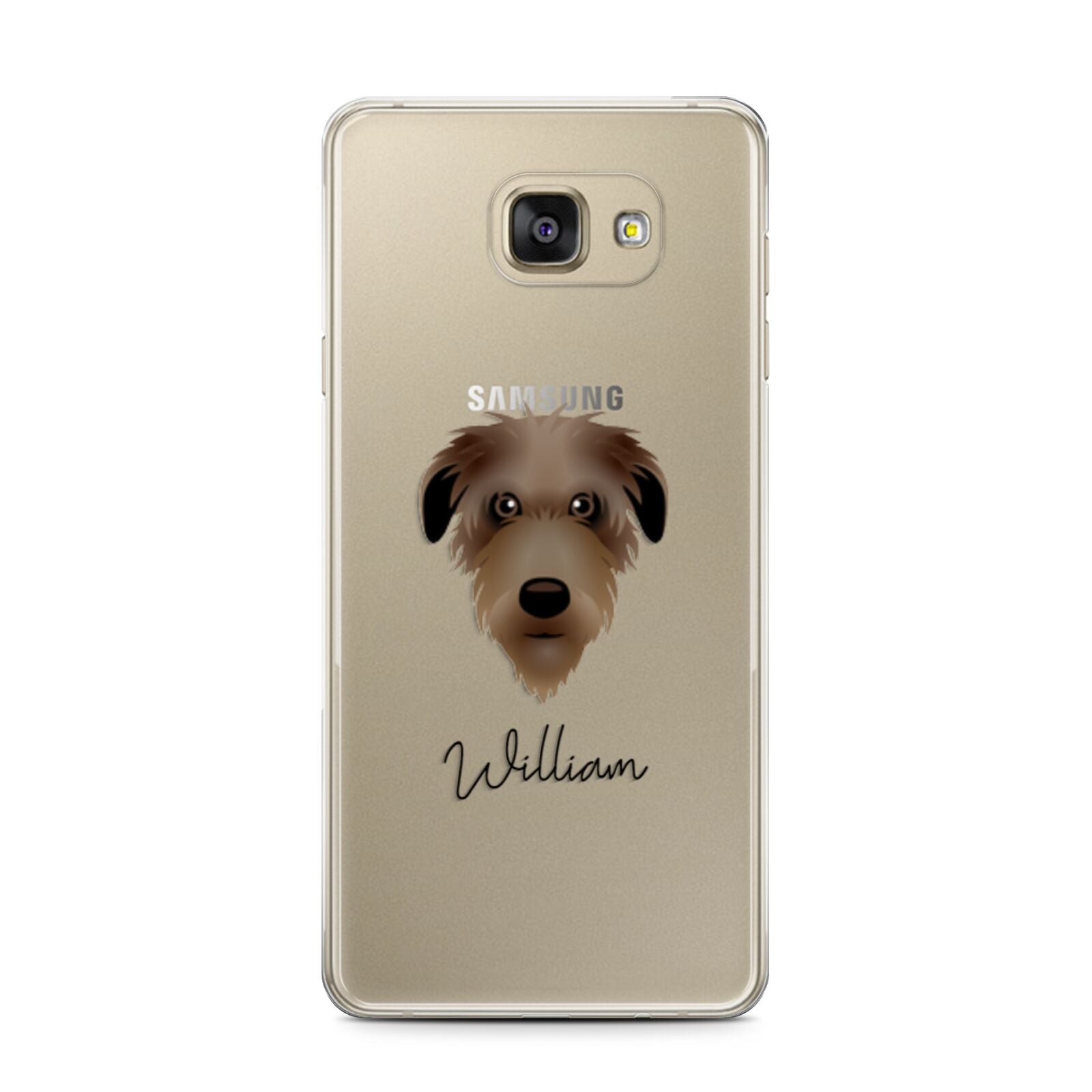 Deerhound Personalised Samsung Galaxy A7 2016 Case on gold phone