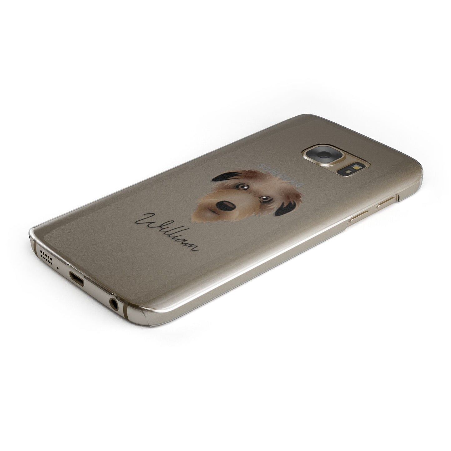 Deerhound Personalised Samsung Galaxy Case Bottom Cutout