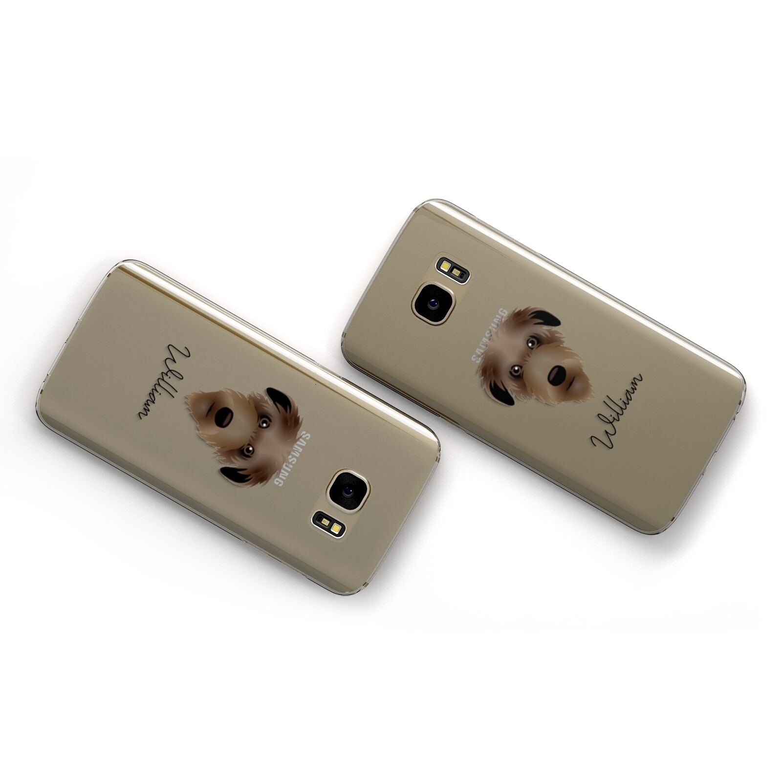 Deerhound Personalised Samsung Galaxy Case Flat Overview