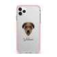 Deerhound Personalised iPhone 11 Pro Max Impact Pink Edge Case