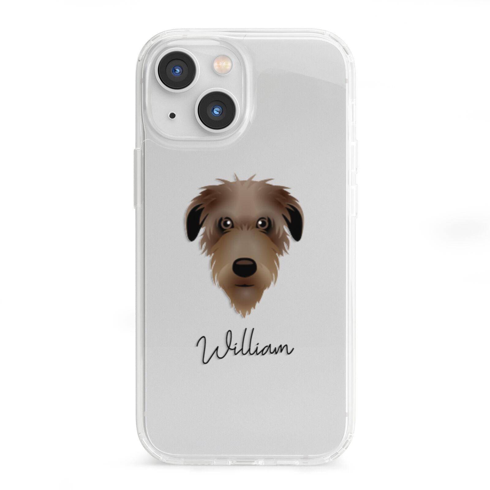 Deerhound Personalised iPhone 13 Mini Clear Bumper Case