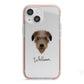 Deerhound Personalised iPhone 13 Mini TPU Impact Case with Pink Edges