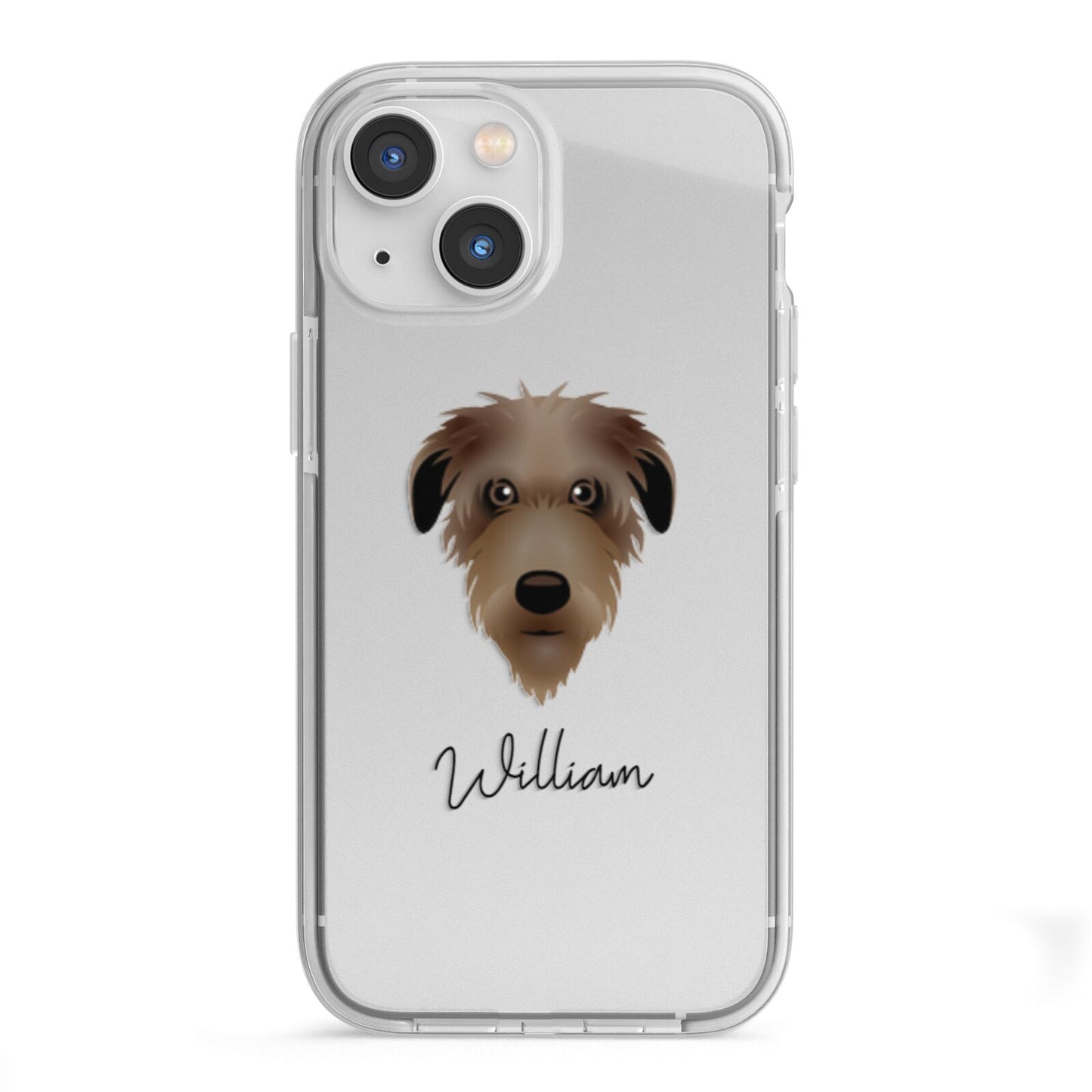 Deerhound Personalised iPhone 13 Mini TPU Impact Case with White Edges