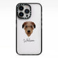 Deerhound Personalised iPhone 13 Pro Black Impact Case on Silver phone