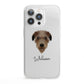 Deerhound Personalised iPhone 13 Pro Clear Bumper Case