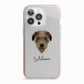 Deerhound Personalised iPhone 13 Pro TPU Impact Case with Pink Edges