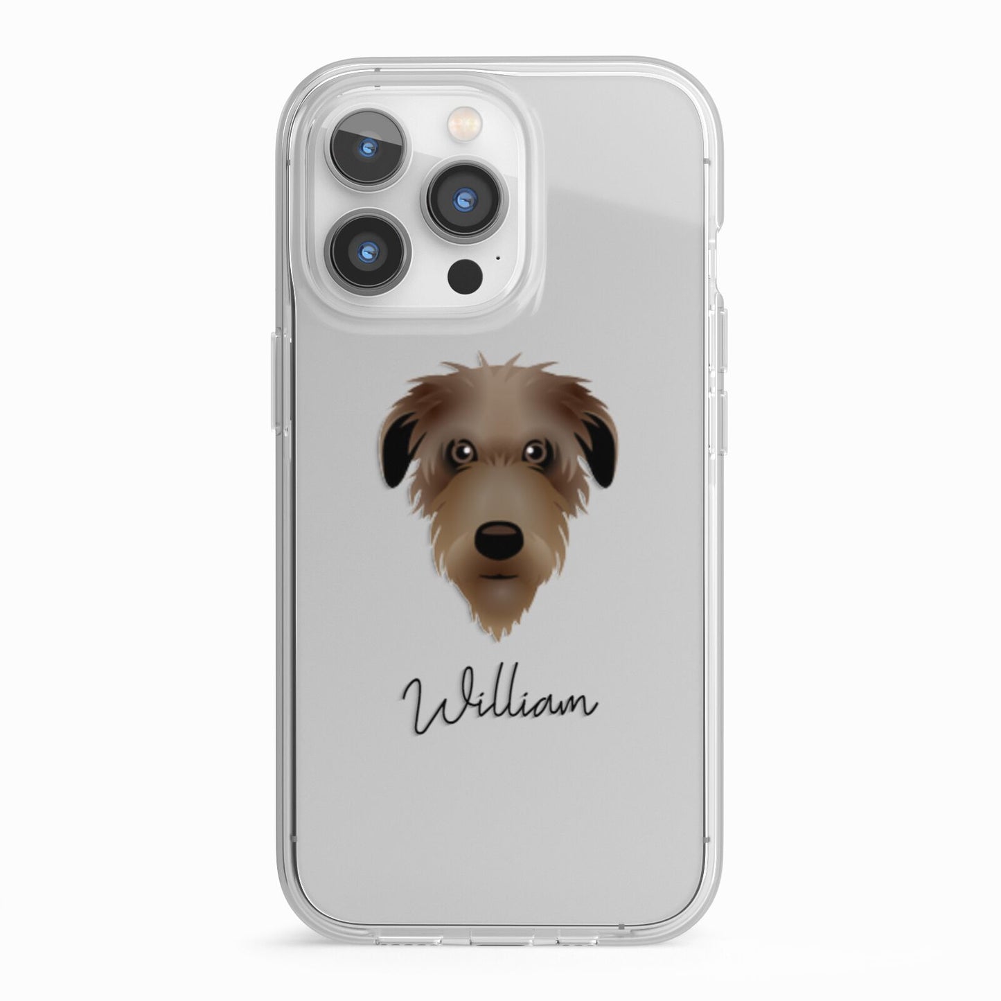 Deerhound Personalised iPhone 13 Pro TPU Impact Case with White Edges