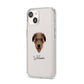 Deerhound Personalised iPhone 14 Clear Tough Case Starlight Angled Image