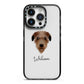 Deerhound Personalised iPhone 14 Pro Black Impact Case on Silver phone