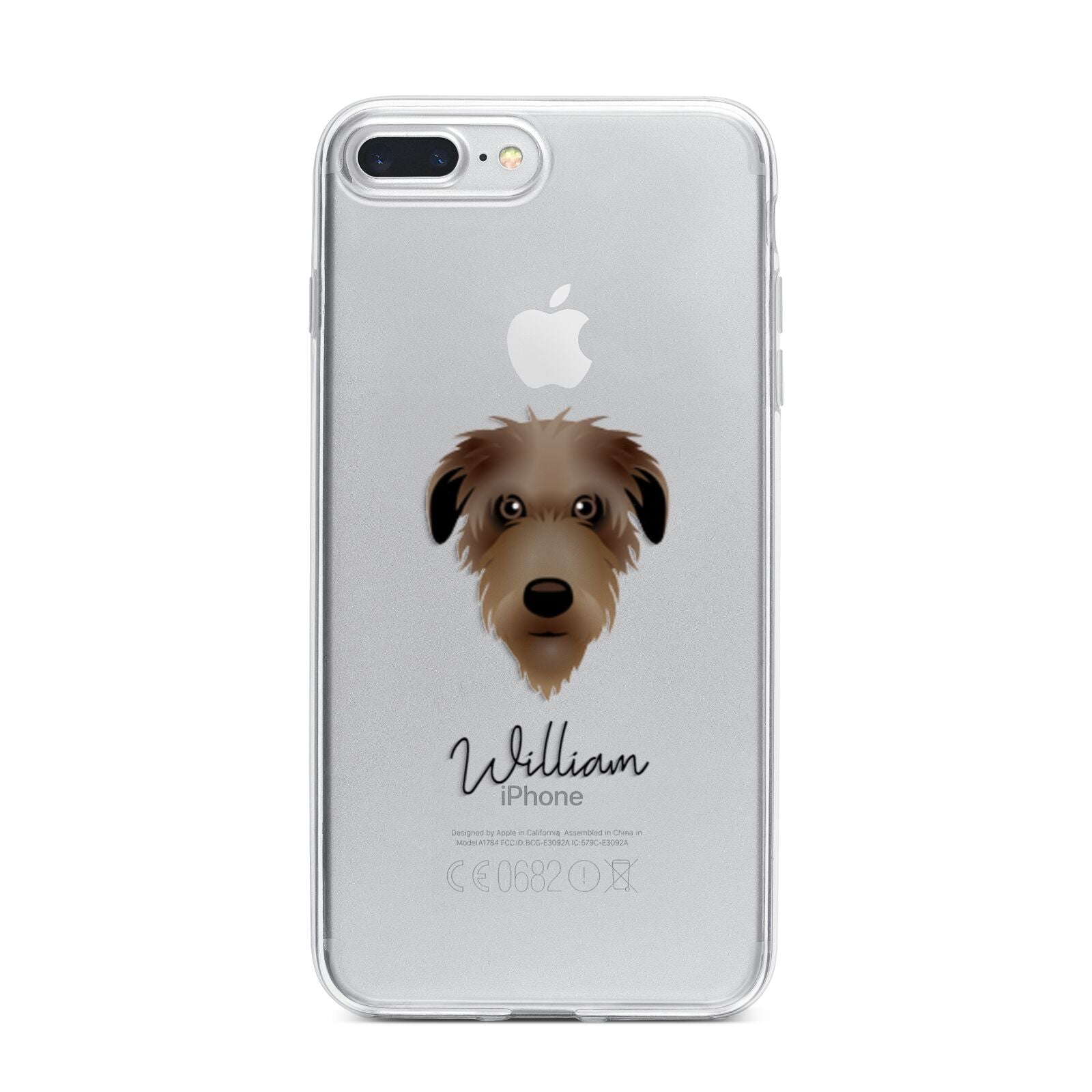 Deerhound Personalised iPhone 7 Plus Bumper Case on Silver iPhone