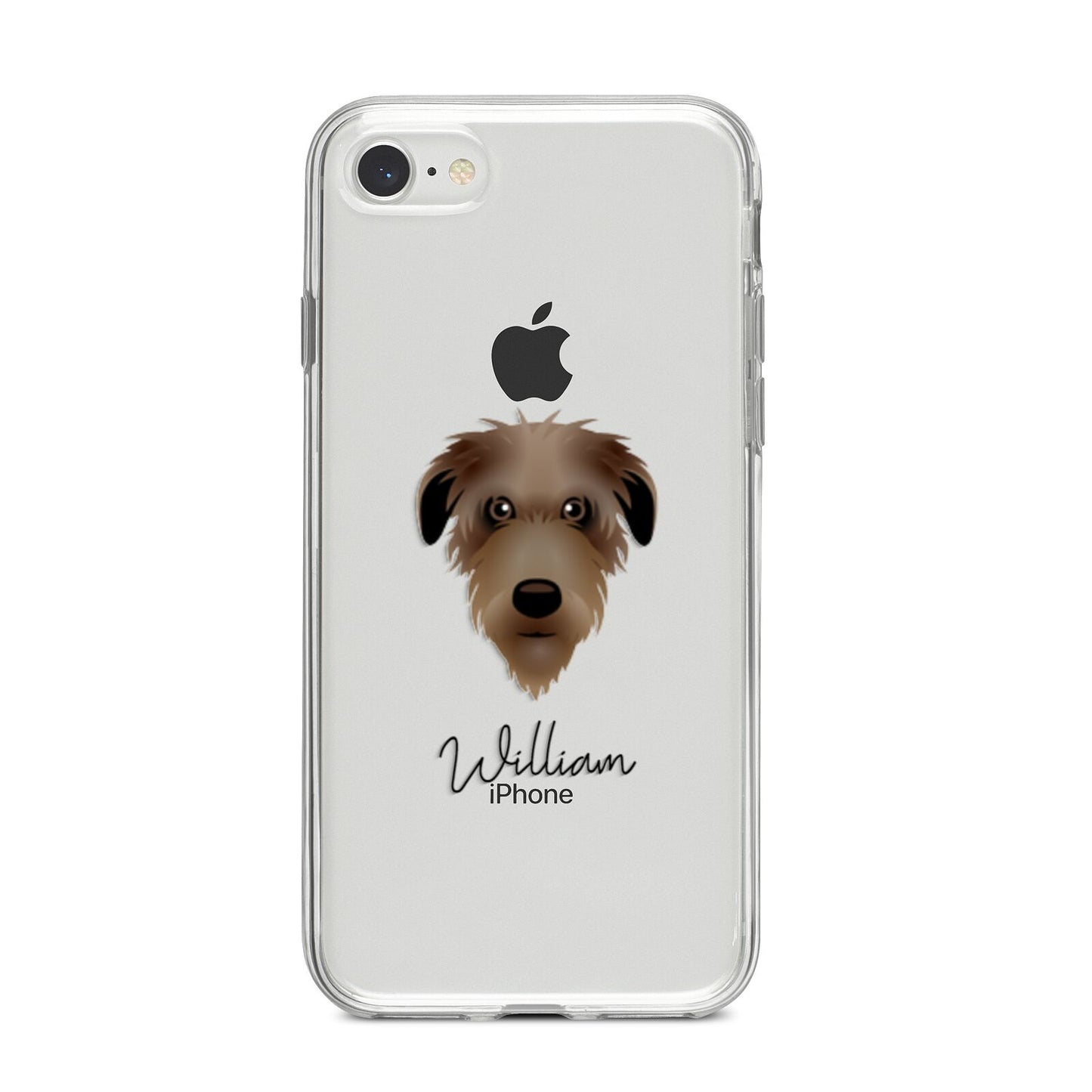 Deerhound Personalised iPhone 8 Bumper Case on Silver iPhone