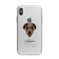 Deerhound Personalised iPhone X Bumper Case on Silver iPhone Alternative Image 1