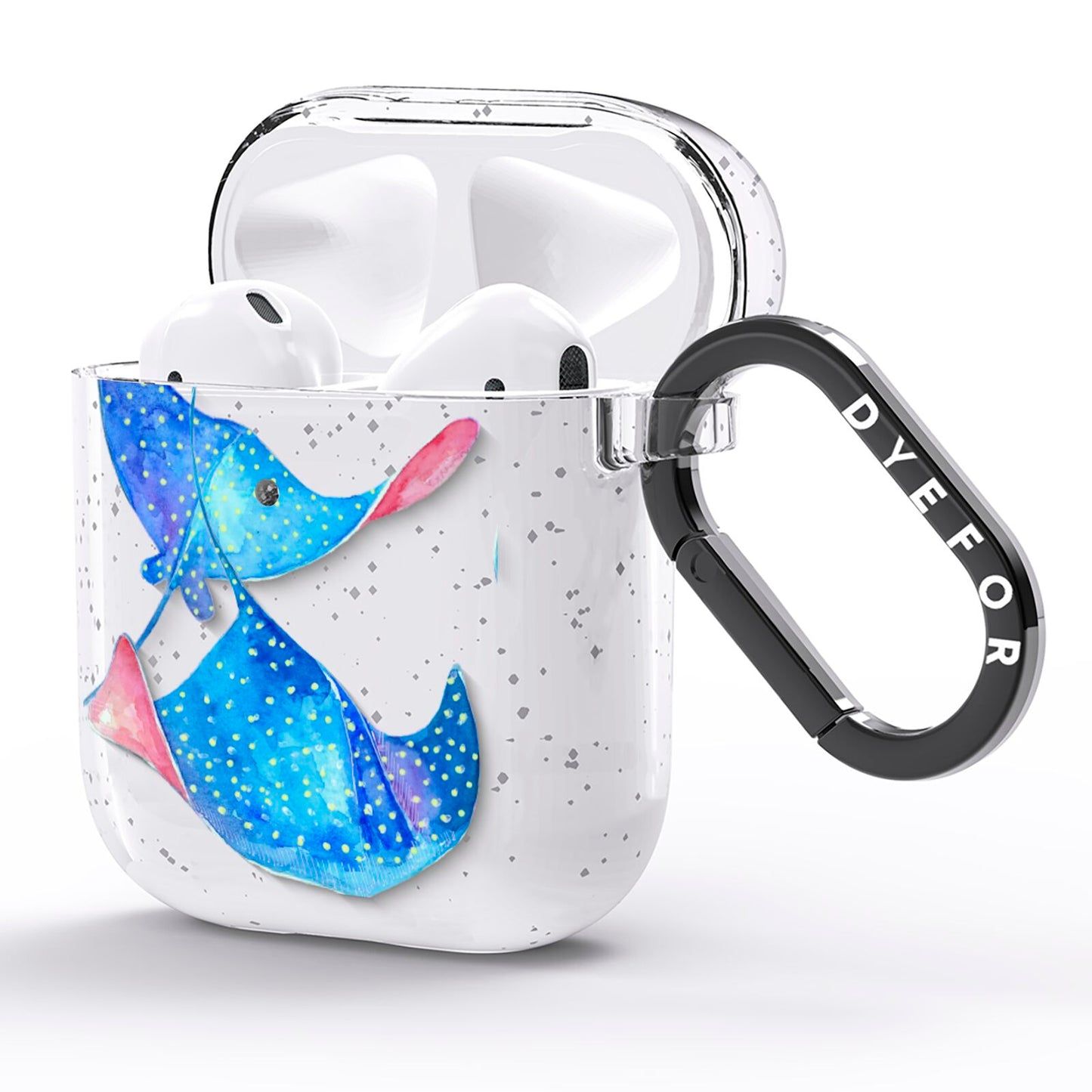 Devil Fish AirPods Glitter Case Side Image