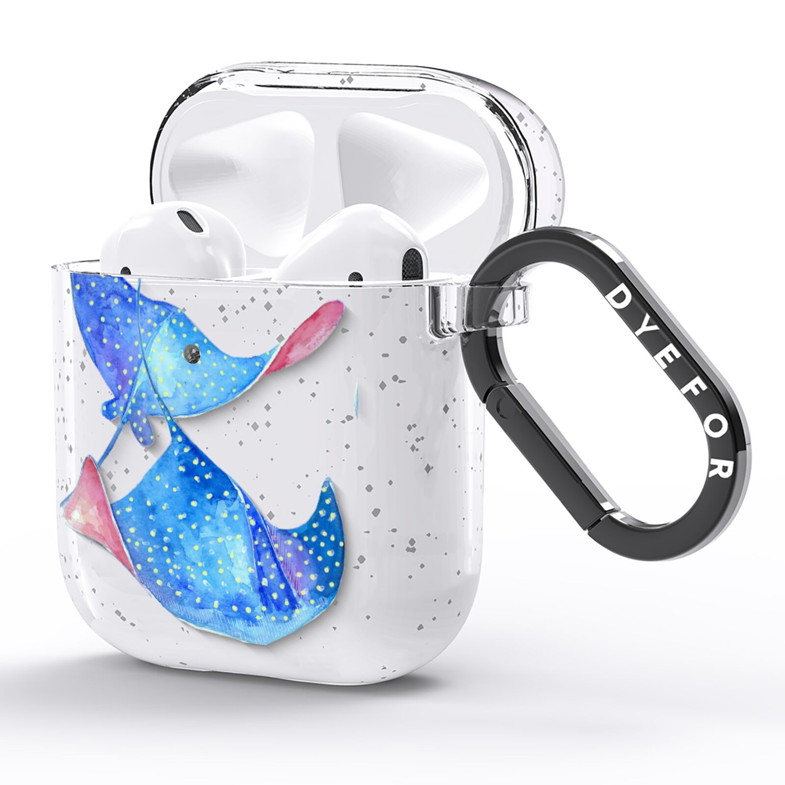 Devil Fish AirPods Glitter Case Side Image