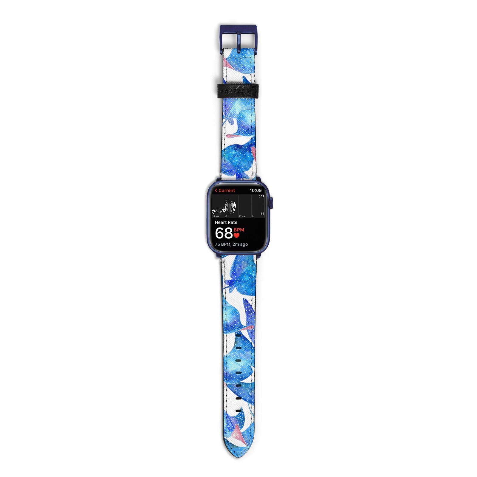Devil Fish Apple Watch Strap Size 38mm with Blue Hardware