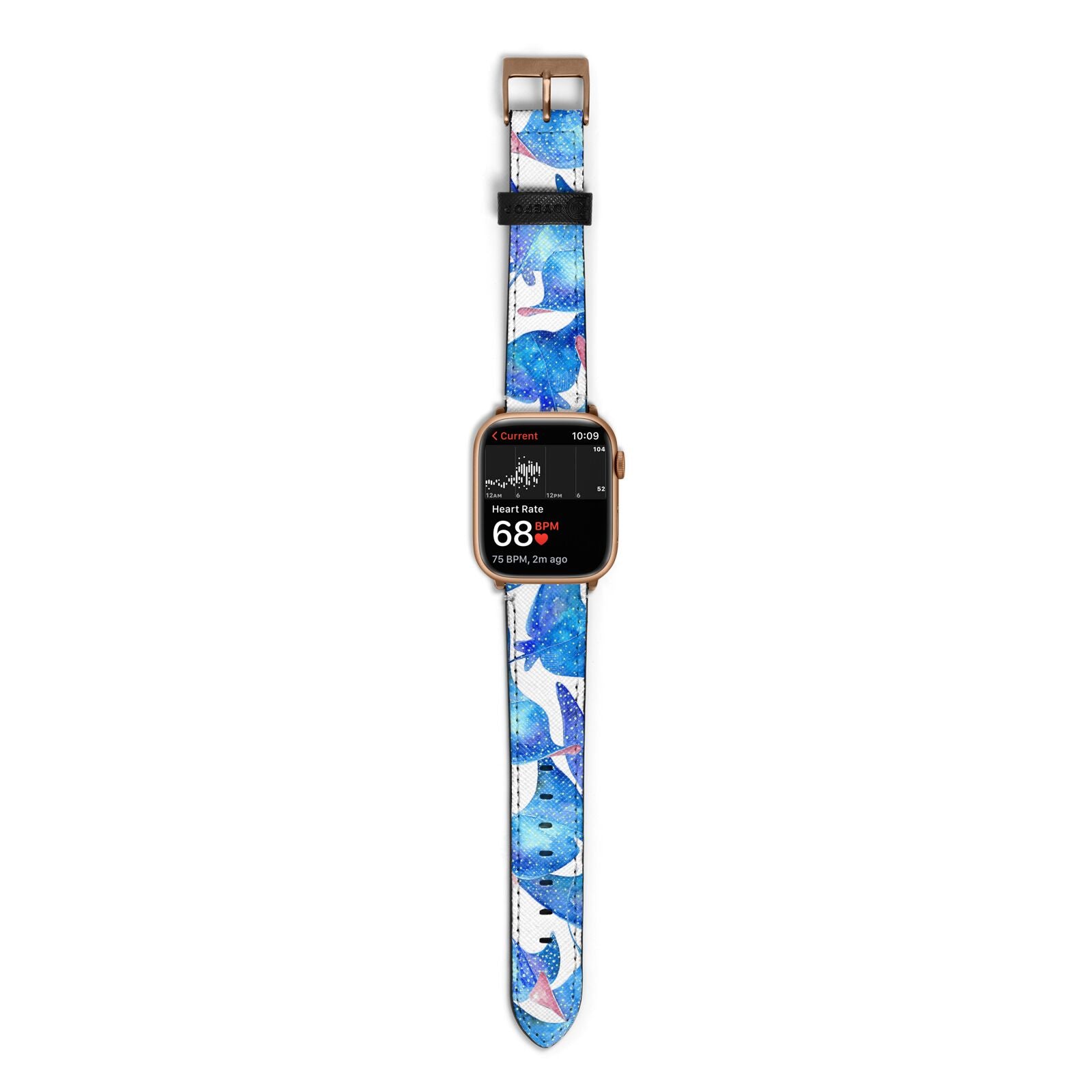Devil Fish Apple Watch Strap Size 38mm with Gold Hardware