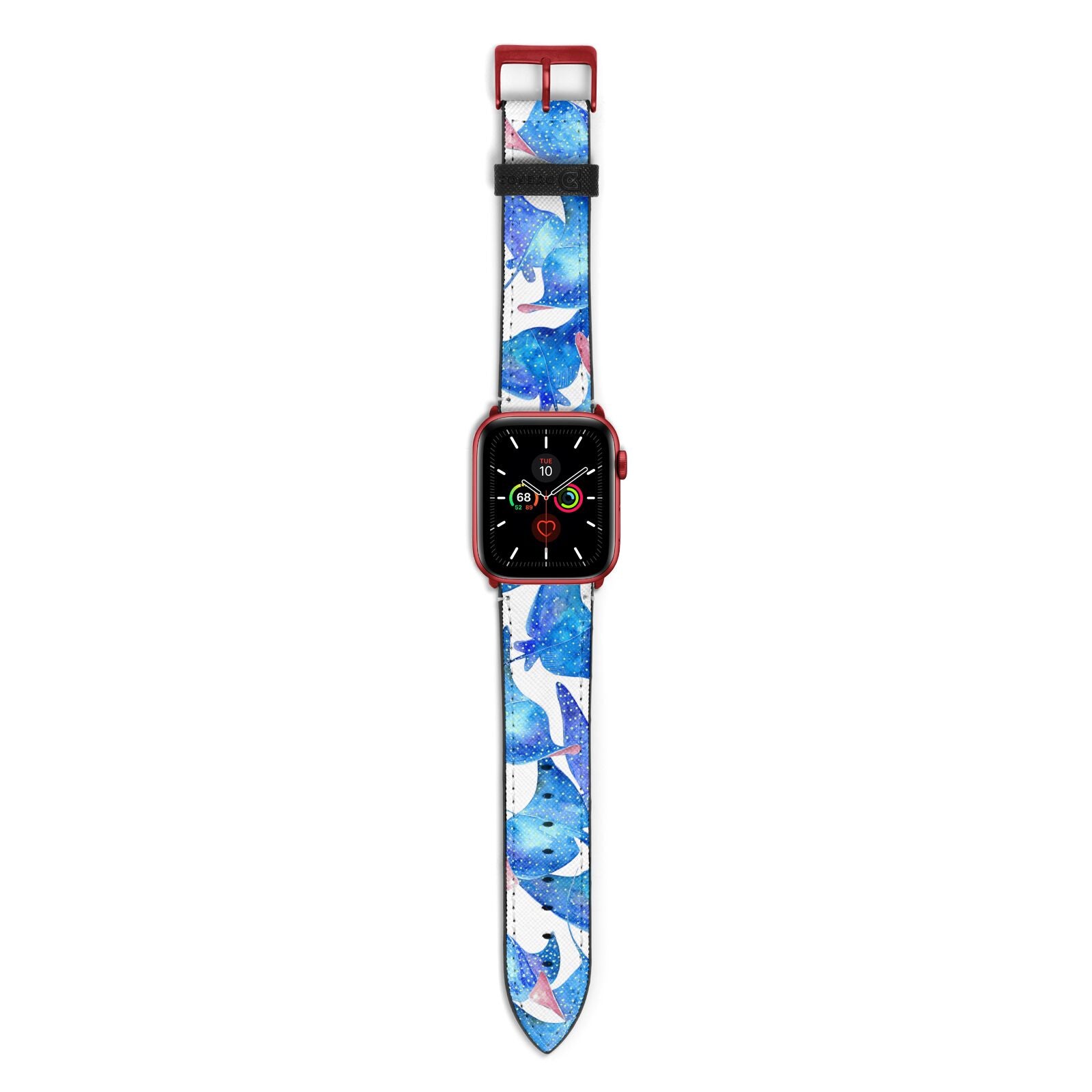 Devil Fish Apple Watch Strap with Red Hardware