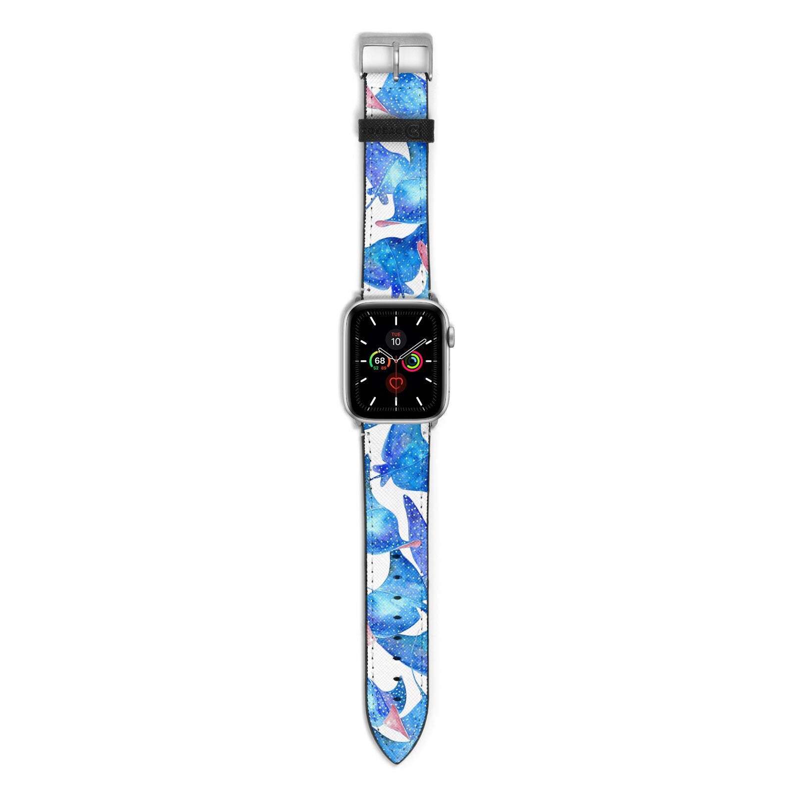 Devil Fish Apple Watch Strap with Silver Hardware