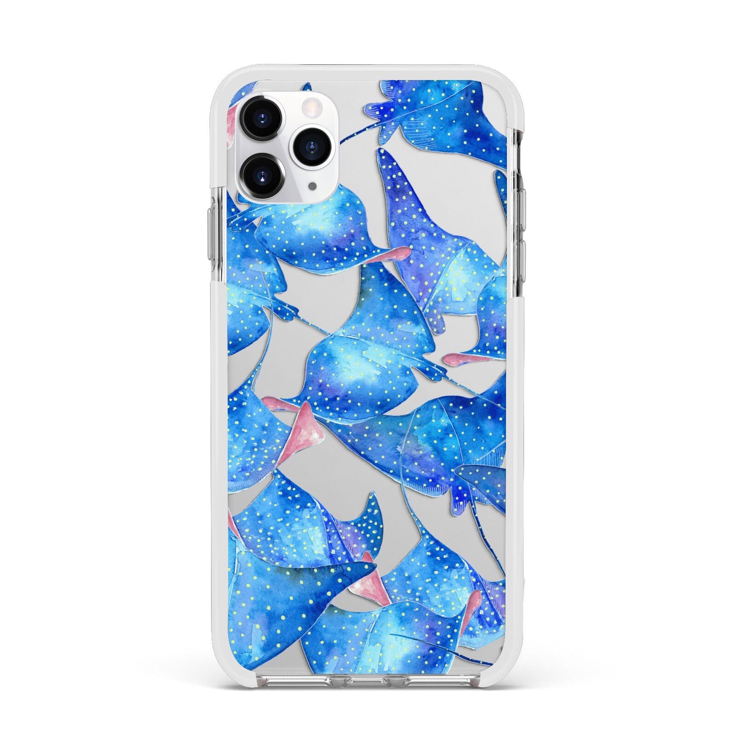 Devil Fish Apple iPhone 11 Pro Max in Silver with White Impact Case