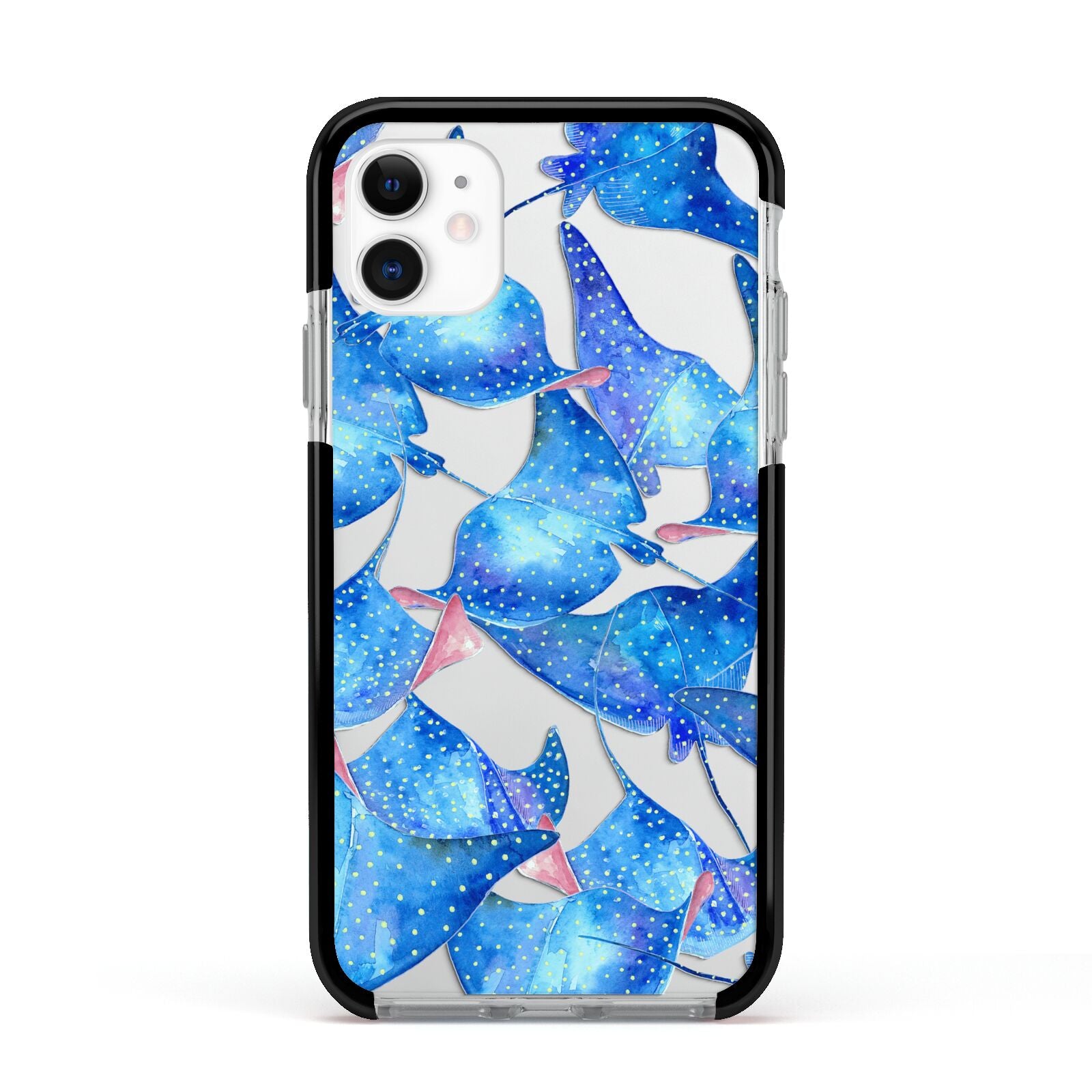 Devil Fish Apple iPhone 11 in White with Black Impact Case