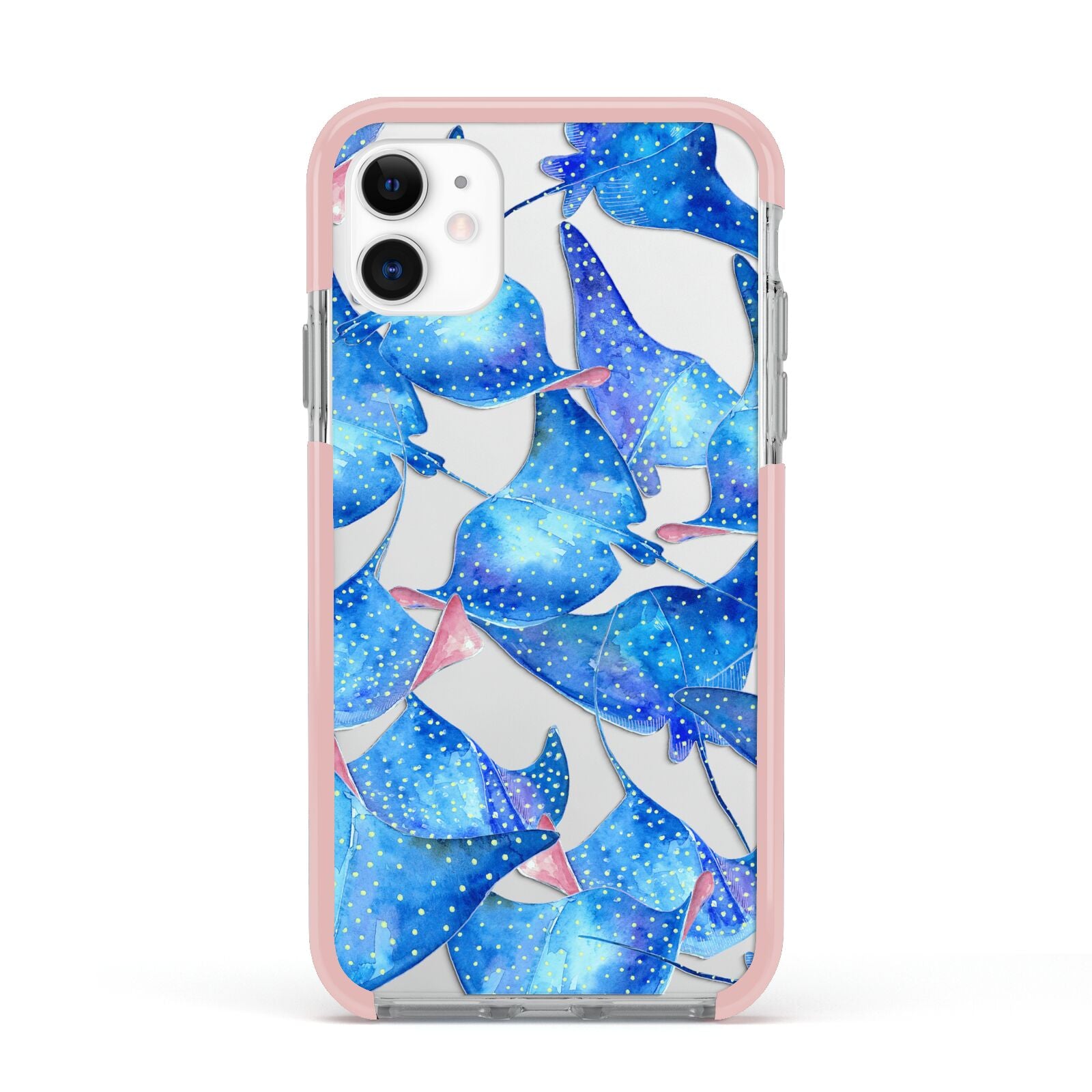 Devil Fish Apple iPhone 11 in White with Pink Impact Case