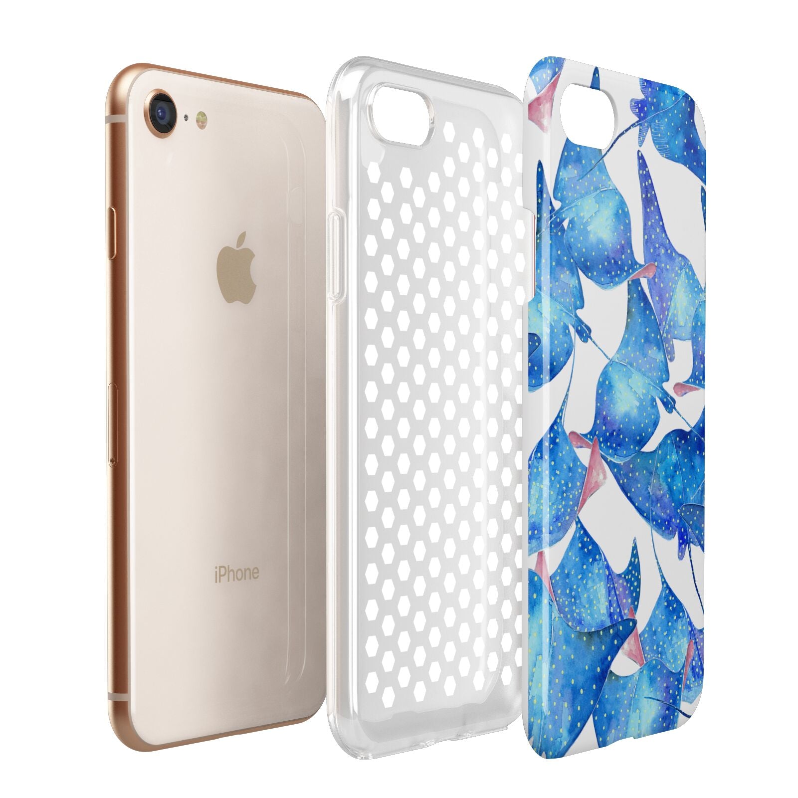 Devil Fish Apple iPhone 7 8 3D Tough Case Expanded View