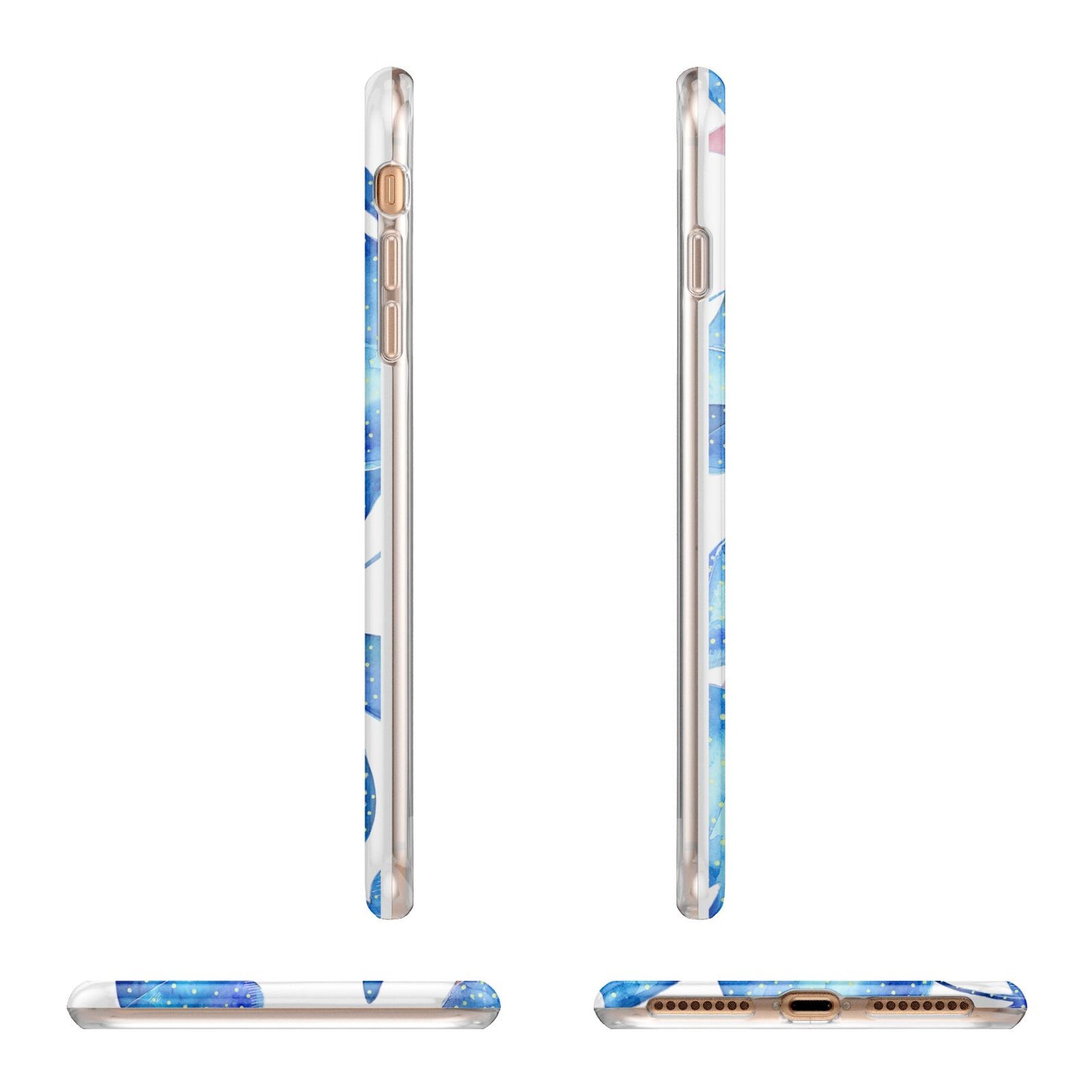 Devil Fish Apple iPhone 7 8 Plus 3D Wrap Tough Case Alternative Image Angles