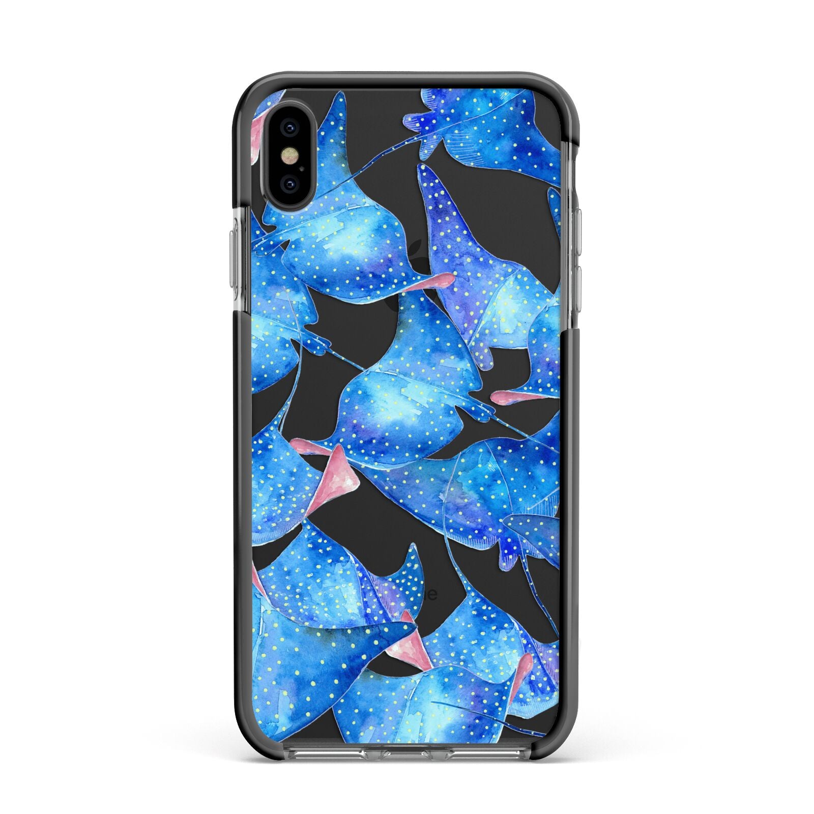 Devil Fish Apple iPhone Xs Max Impact Case Black Edge on Black Phone