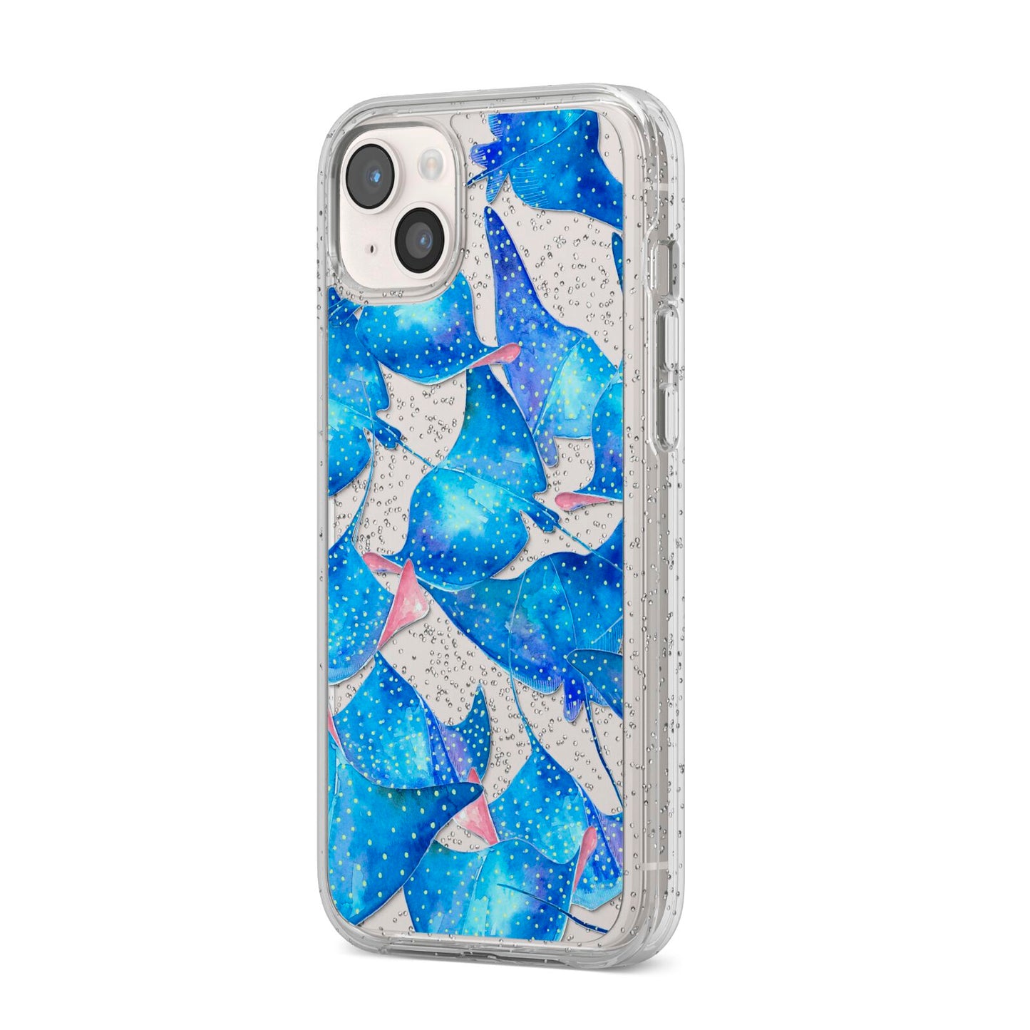 Devil Fish iPhone 14 Plus Glitter Tough Case Starlight Angled Image