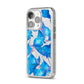 Devil Fish iPhone 14 Pro Glitter Tough Case Silver Angled Image