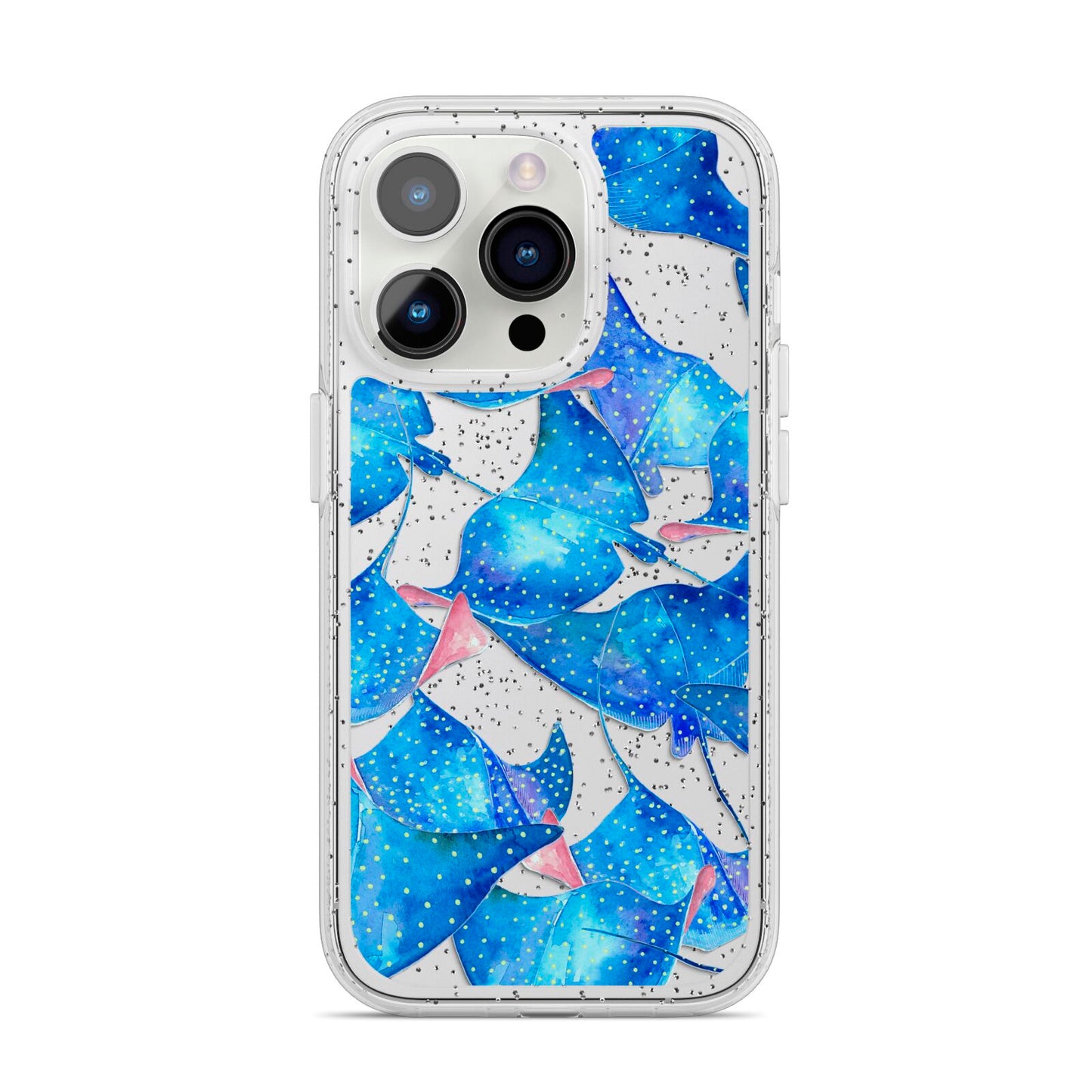 Devil Fish iPhone 14 Pro Glitter Tough Case Silver