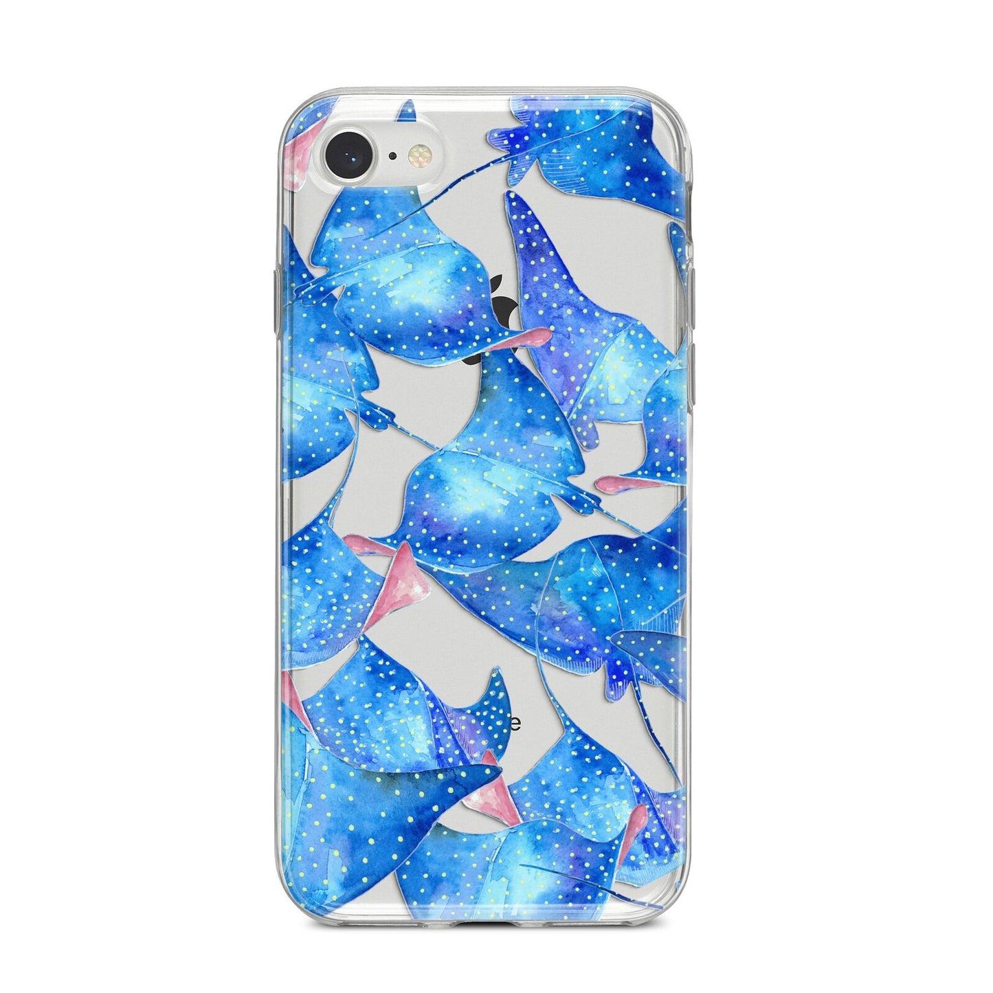 Devil Fish iPhone 8 Bumper Case on Silver iPhone