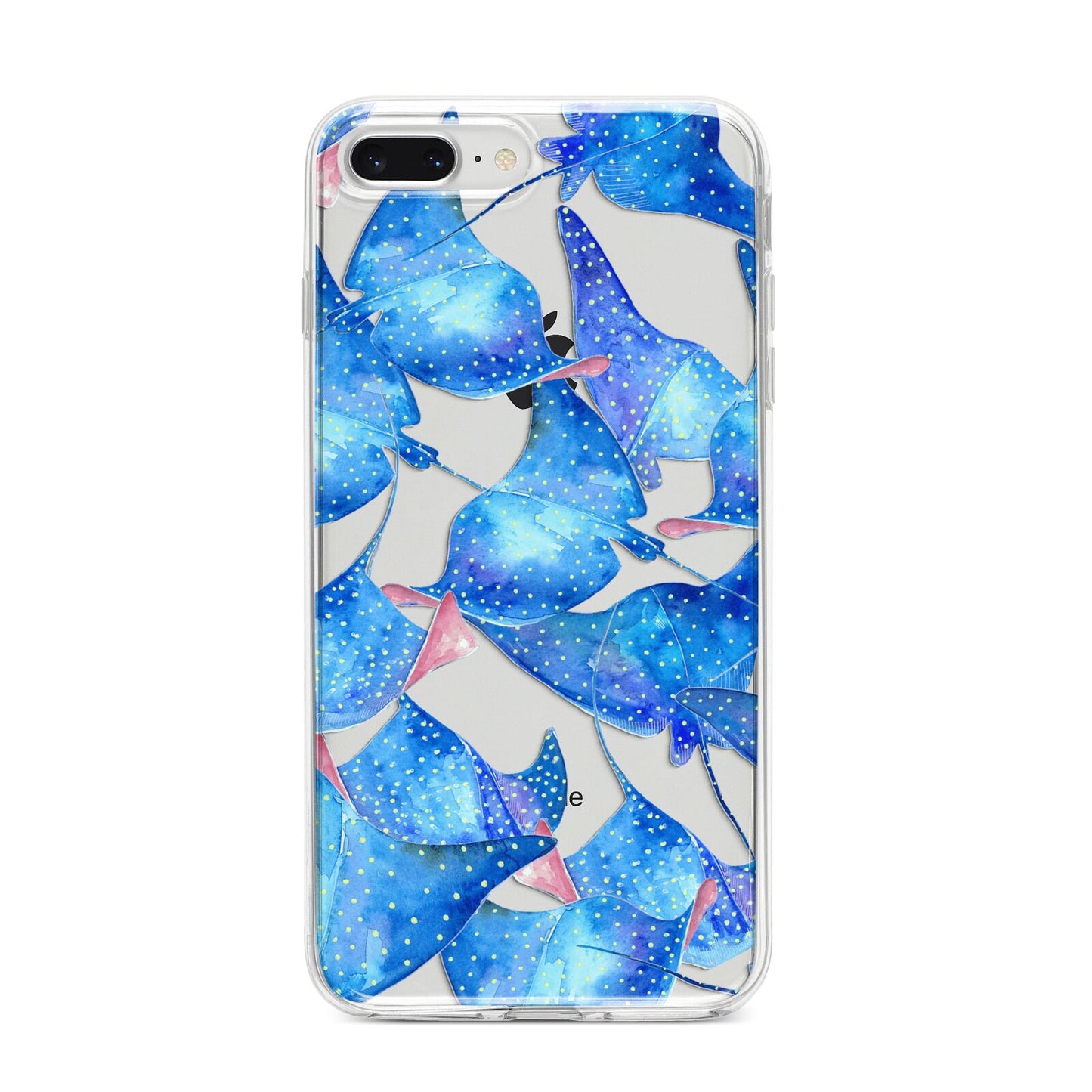 Devil Fish iPhone 8 Plus Bumper Case on Silver iPhone