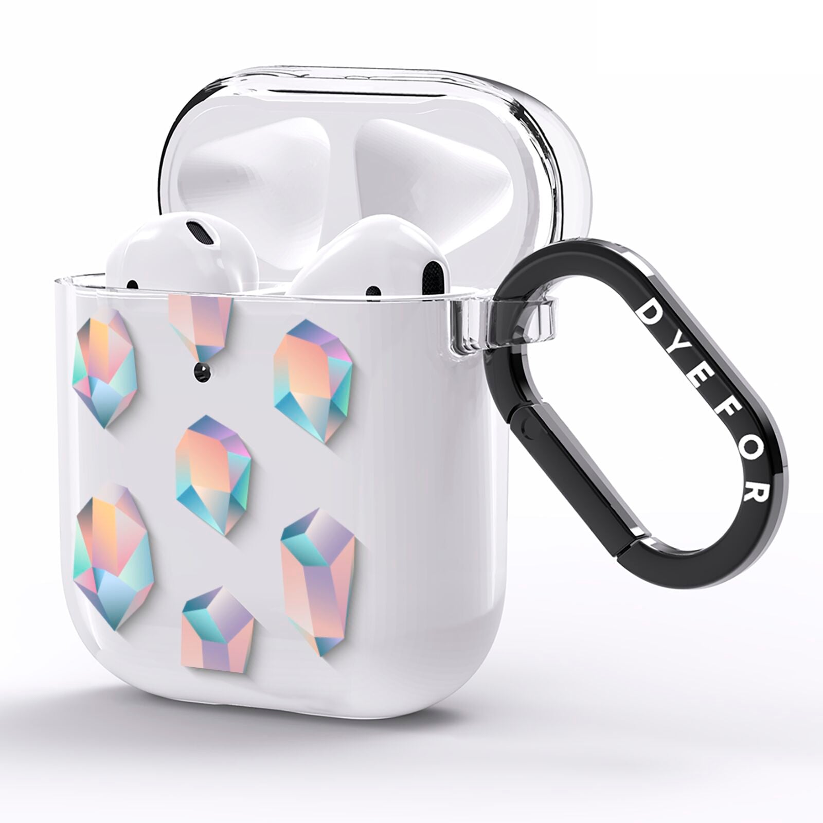 Diamond AirPods Clear Case Side Image