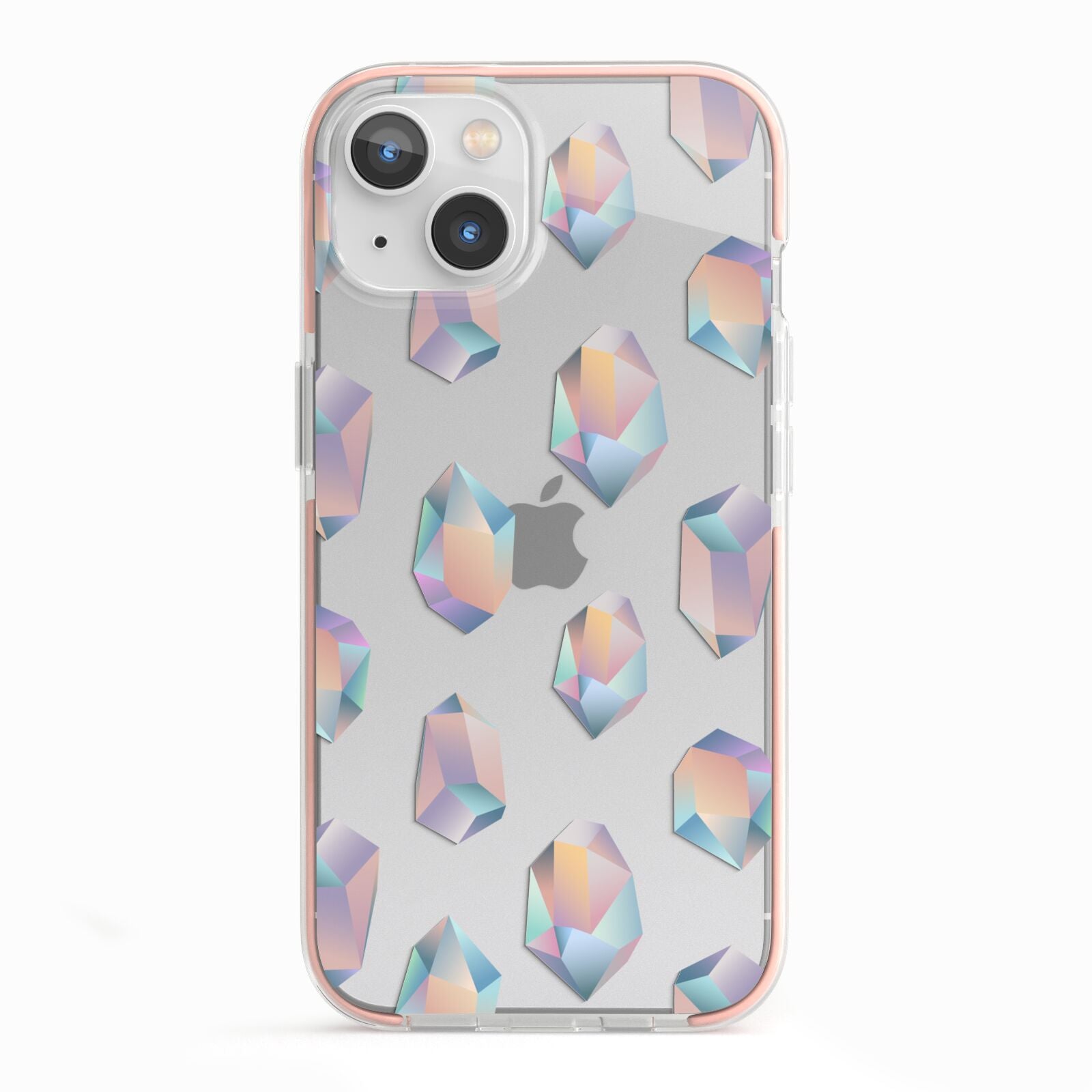 Diamond iPhone 13 TPU Impact Case with Pink Edges