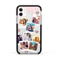 Digital Hearts Photo Upload with Text Apple iPhone 11 in White with Black Impact Case