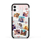 Digital Hearts Photo Upload with Text Apple iPhone 11 in White with Black Impact Case