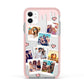 Digital Hearts Photo Upload with Text Apple iPhone 11 in White with Pink Impact Case