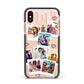 Digital Hearts Photo Upload with Text Apple iPhone Xs Impact Case Black Edge on Gold Phone