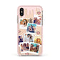 Digital Hearts Photo Upload with Text Apple iPhone Xs Impact Case Pink Edge on Gold Phone